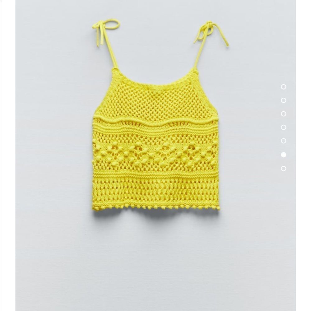 Zara pointelle knit top - Picture 5 of 7